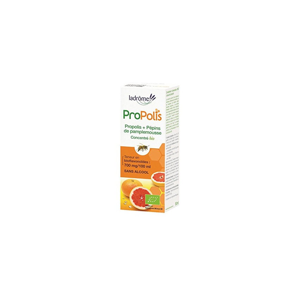 Ladrôme Propolis & Pépins de Pamplemousse Concentré Bio – Complément alimentaire – 50 ml