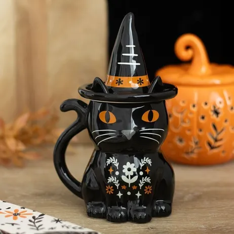 Mug Chat Noir & chapeau de sorcière – Frightful Folk
