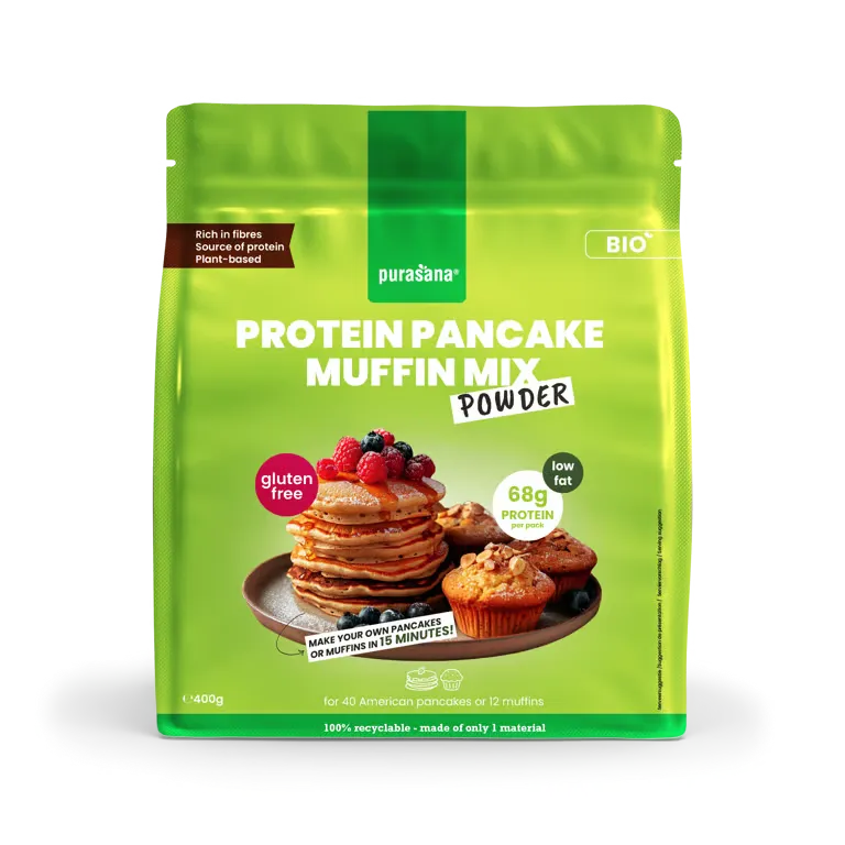 Pancake & Muffin Mix Bio – Mélange pour pancakes et muffins protéinés – 400 g