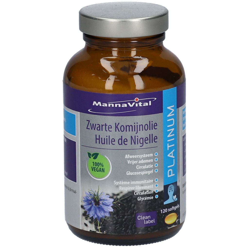 Huile De Nigelle Platinum Vegan - 120 capsules
