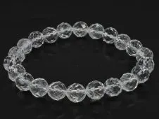 Bracelet Cristal de roche – Pierres naturelles – Perles 8 mm