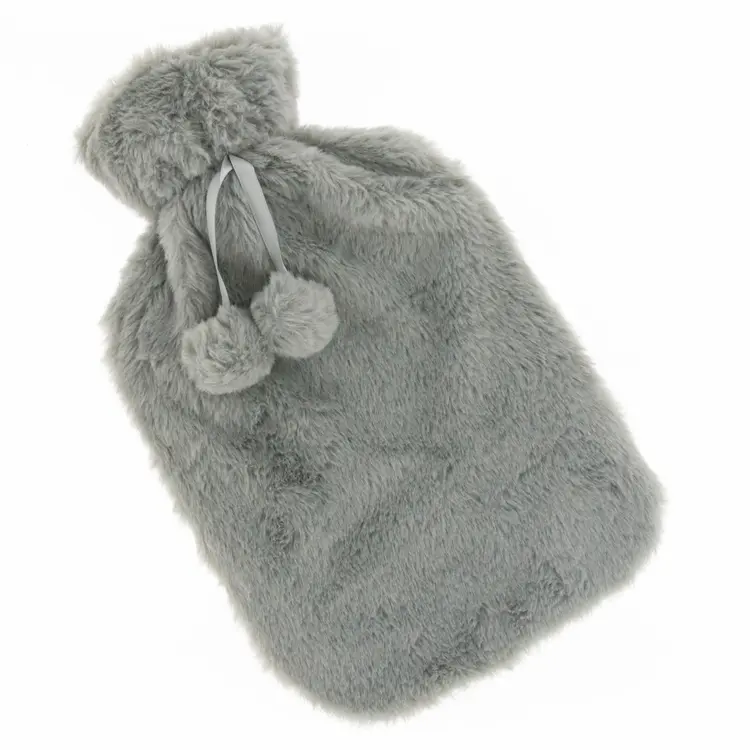 Bouillotte Cozy avec housse douce grise
