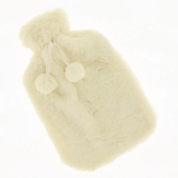 Bouillotte Cozy avec housse douce crème