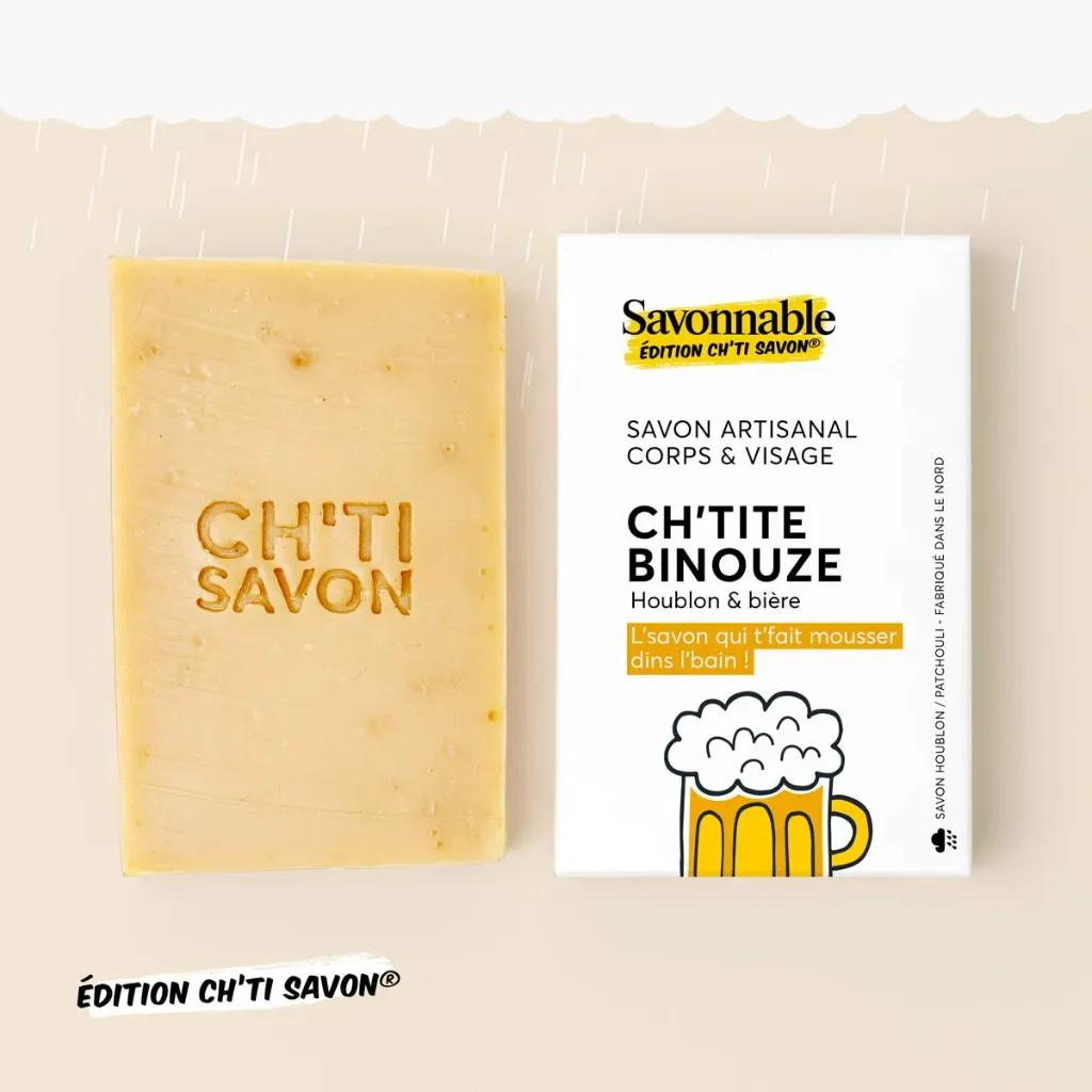 Ch’tite Binouze – Savon à la Bière & Fleur de Houblon – 100 g