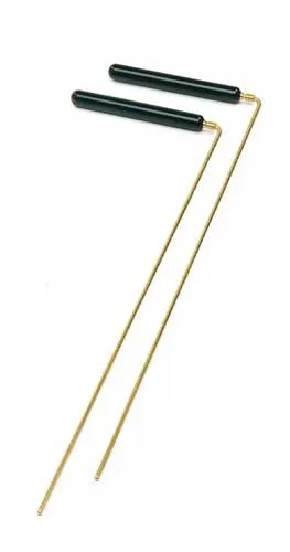 Baguettes de sourcier avec manches en bois – 38 cm – Paire