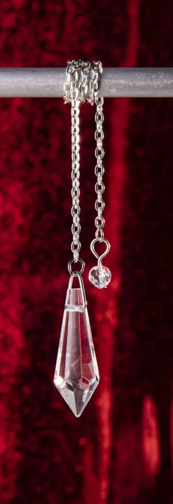 Pendule cristal de glace transparent – 34 mm – PCT01