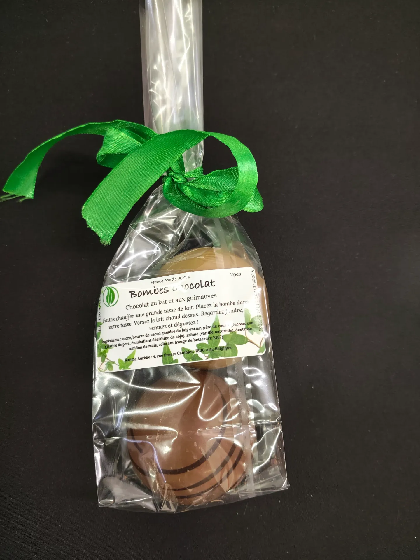 Bombe de chocolat 2pcs - blanc caramel