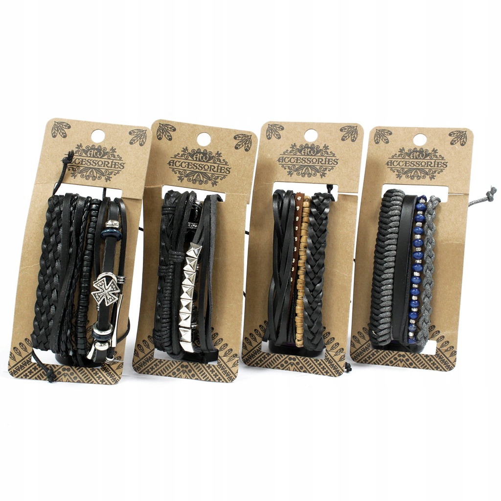 Bracelets pour Hommes - Noirs (assortiments)