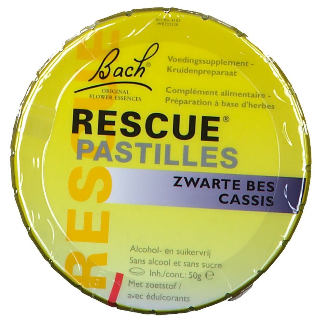 Bach Rescue remedy pastilles cassis 50g