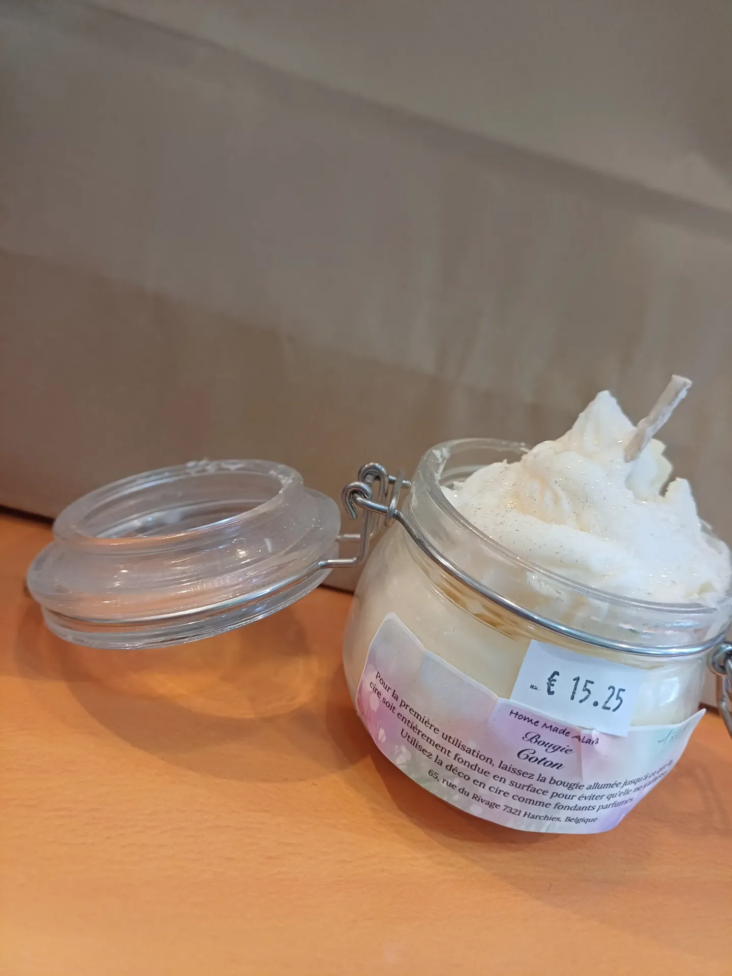 Bougie printemps pâques coton 150g