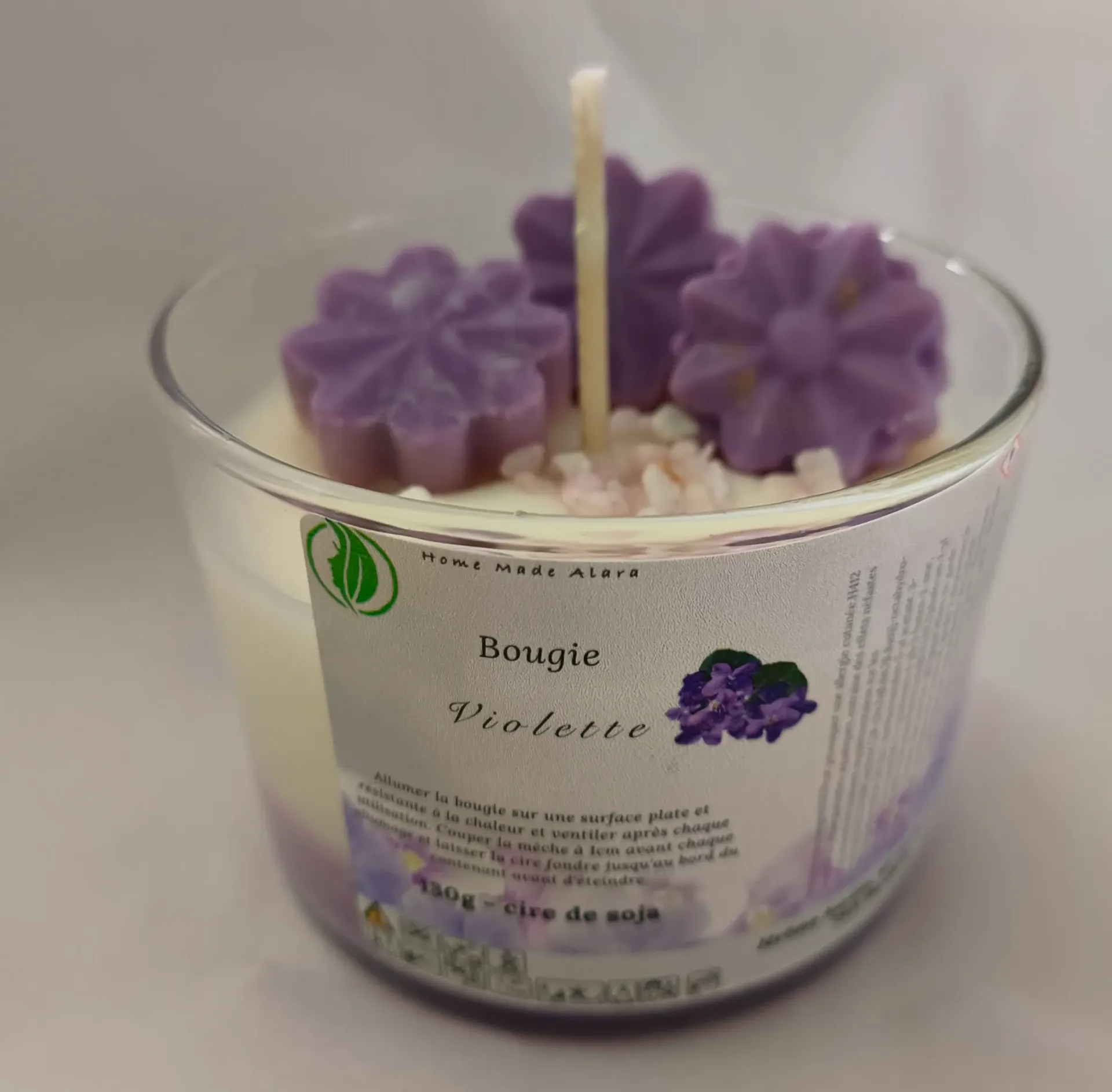 Bougie violette 130g