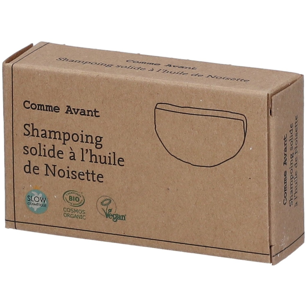 Shampoing solide à l'huile de noisette - 70 g - Comme Avant