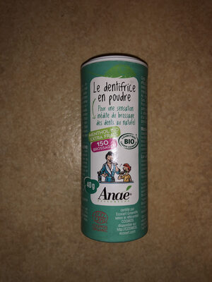 Anaé dentifrice en poudre menthe 40g