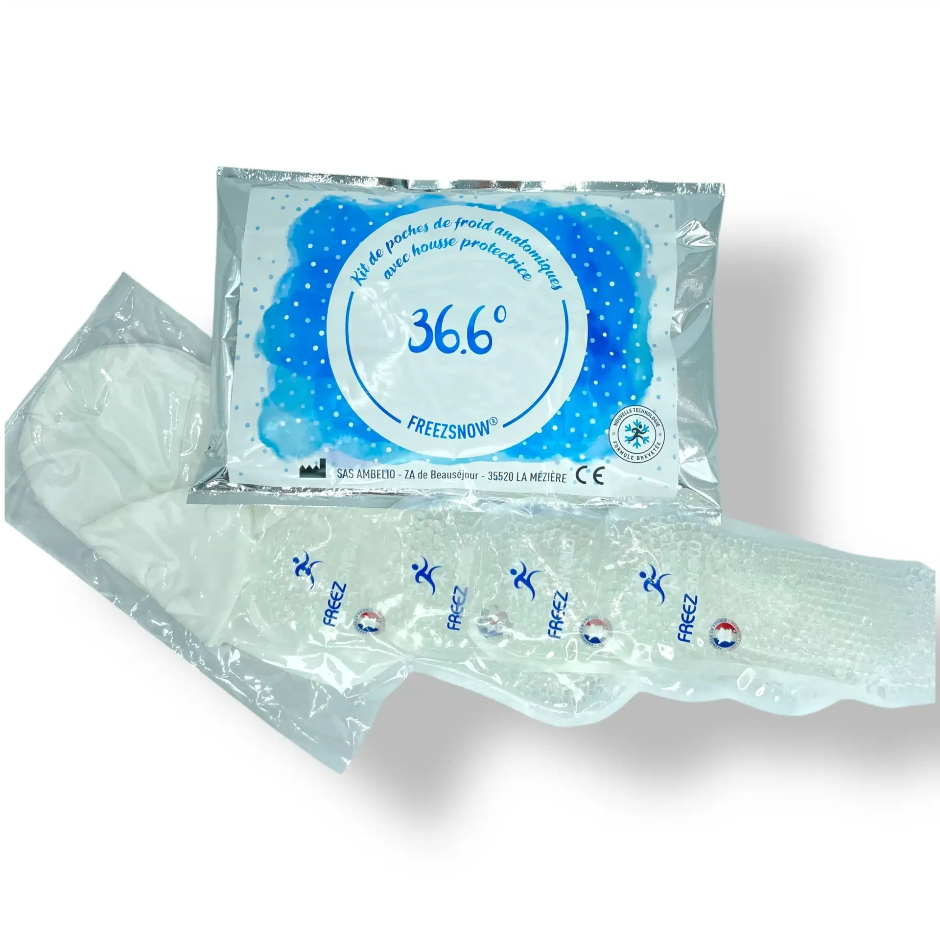 Kit de poches 36°6 Freezsnow – Bain dérivatif méthode France Guillain