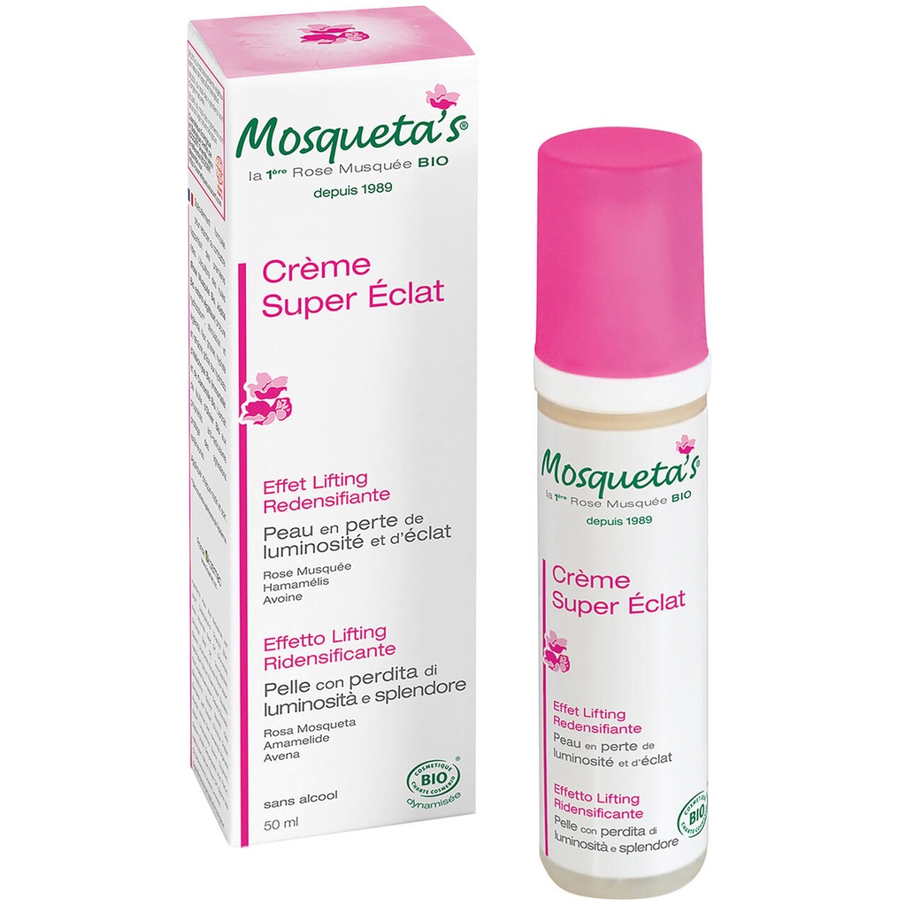 Crème Super Éclat Effet Lifting bio Mosqueta’s Rose 50ml